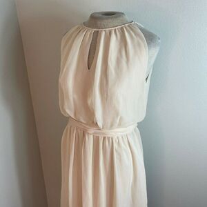 Adrianna Papell Keyhole Mini Dress Cream Blush